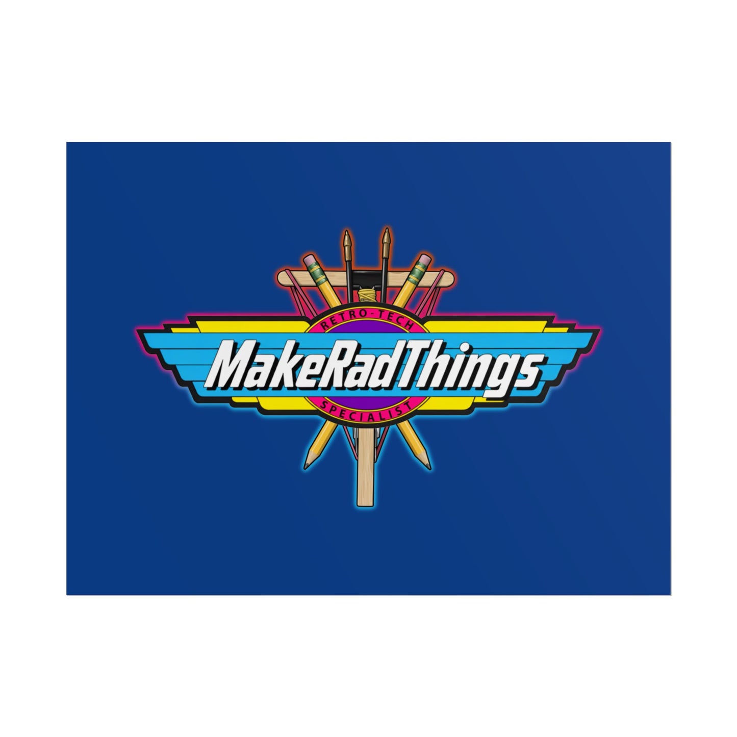 Make Rad Things [Blue] - Mini Poster